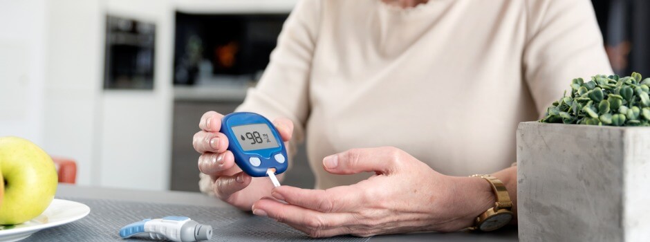 Older Woman Checking Her Glucose Levels