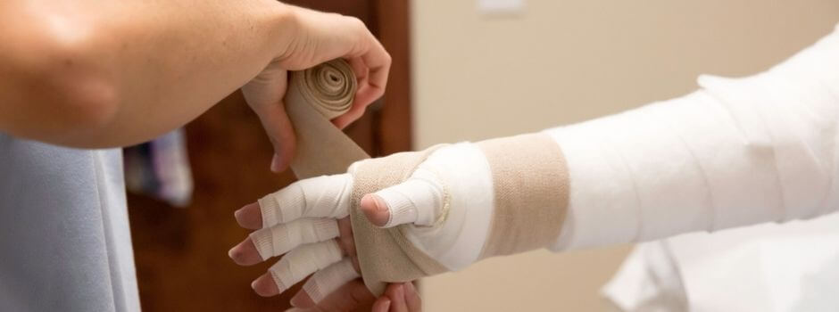 Older Adult Receiving Lymphedema Care On Hand And Arm