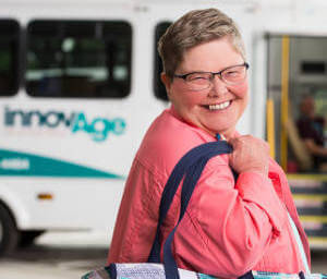 PACE participant boards InnovAge bus