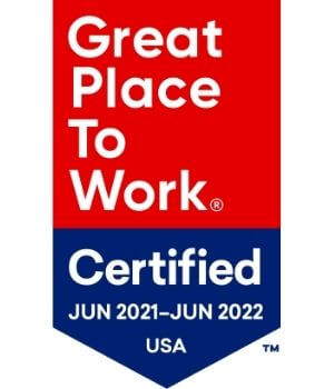 Great Place To Work Logo | June 2021 Through 2022